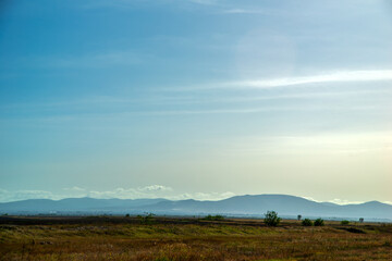 Fototapeta premium mountain autumn landscape with blue sky