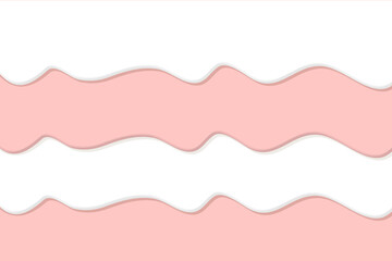 white and pink melted ice cream, chocolate or yogurt flowing down layered. Dripping cream or milk horizontal banner. liquid sweet caramel or glaze vector background. cute pastel colors. Flowing paint
