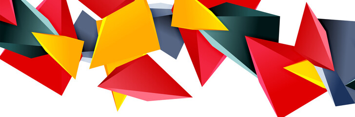 Triangle mosaic abstract background, 3d triangular low poly shapes. Geometric vector illustration for covers, banners, flyers and posters and other