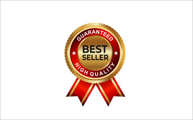 Illustration vector graphic of best seller label sticker design template