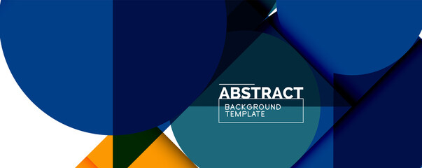 Clean minimal geometric abstract background with triangles and circles. Vector illustration for covers, banners, flyers and posters and other designs