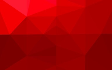 Light Red vector triangle mosaic texture.