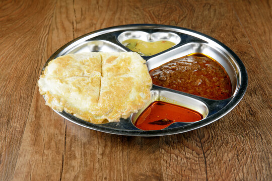a delicious arab bread with curry