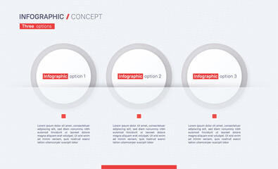 Stylish vector infographic concept template. Three options