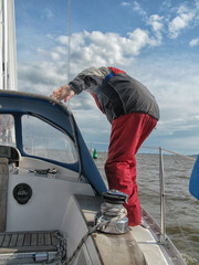 Man on yacht