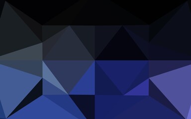 Dark BLUE vector hexagon mosaic template.