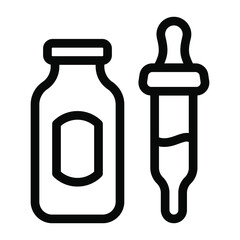 
A solid icon of vaccine in editable design
