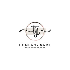 Initial TZ Handwriting, Wedding Monogram Logo Design, Modern Minimalistic and Floral templates for Invitation cards	
