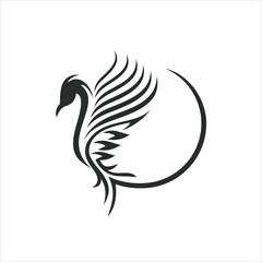 silhouette of a phoenix