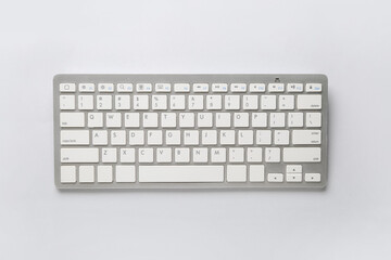 Computer keyboard on white background