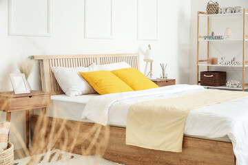 Stylish interior of modern bedroom