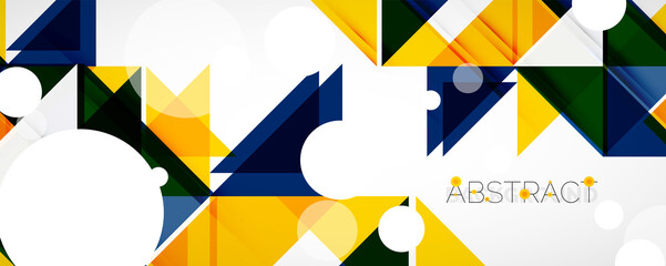 Set of vector triangle geometric backgrounds. Vector illustration for covers, banners, flyers and posters and other designs