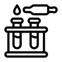 
A perfect icon of dropper chemistry, dropper into test tubes
