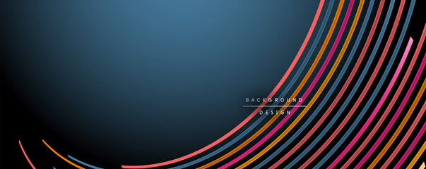 Abstract colorful lines vector background. Internet, big data and technology connections concept, abstract template