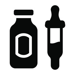 
A solid icon of vaccine in editable design
