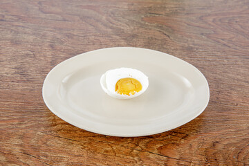 a half cut salted egg