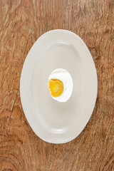 a half cut salted egg