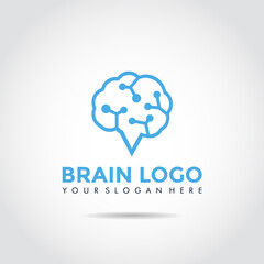 Brain Logo Template. Vector Illustrator eps.10