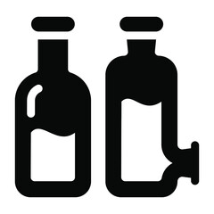 
Download this premium icon of acid bottles in modern solid design
