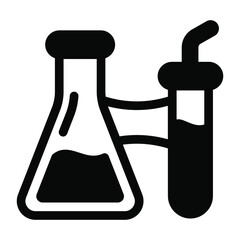 
A perfect icon of dropper chemistry, dropper into test tubes
