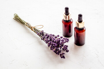 Lavender serum and essential oil - cosmetic pharmacy products