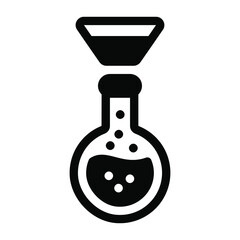 
Editable solid icon of chemical potion
