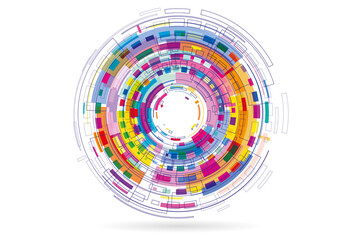 abstract colorful circle