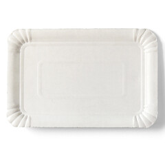 White tray isolated over white background