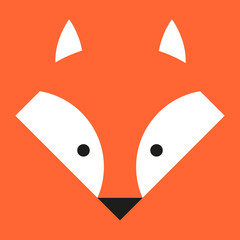 Fox in a modern geometric flat style. vector illustration