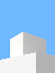 3D illustration of abstract architecture background, Minimal architectural poster.