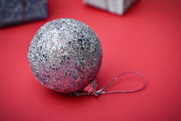 chritsmas tree decoration items gift boxes balls stars bells and all