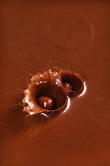 Splash of tasty hot chocolate