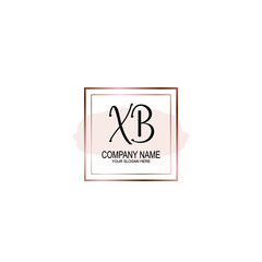 Initial XB Handwriting, Wedding Monogram Logo Design, Modern Minimalistic and Floral templates for Invitation cards	
