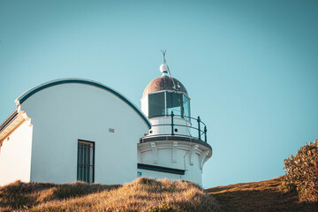 lighthouse on the coast of the sea