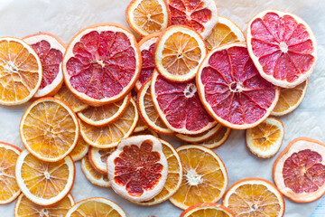 dried oranges and grapefruit slices for diy projects and beautiful eco Christmas decorations - 400150202
