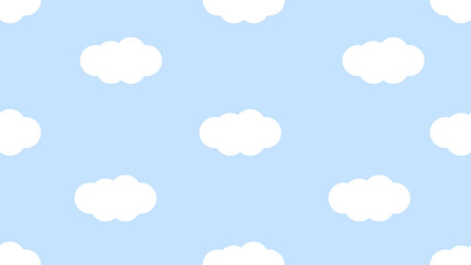 light blue seamless background with clouds