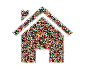 real estate realtor home Beads Icon Logo Handmade Embroidery illustration