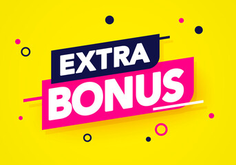 Vector Illustration Modern Extra Bonus Label