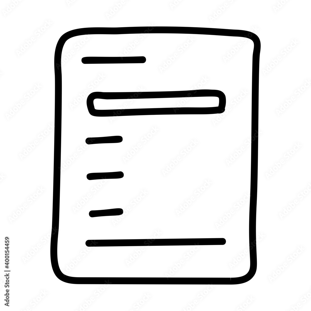 Poster receipt icon in line design