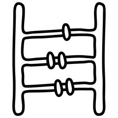 Abacus icon, line design.