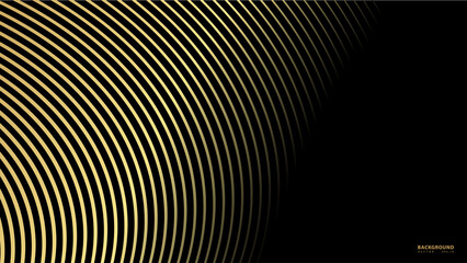 Striped gold texture, Abstract warped Diagonal Striped Background, waved lines texture. Brand new style for your business design, vector template for your ideas