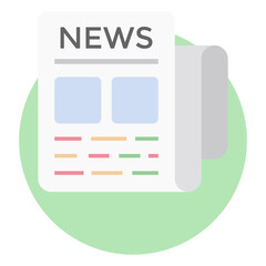 Flat icon news headlines vector 