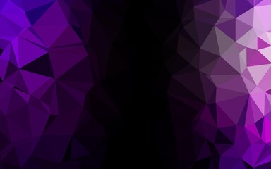 Obraz premium Dark Purple vector blurry triangle template.