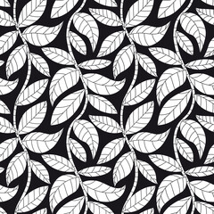 Leaves seamless pattern background