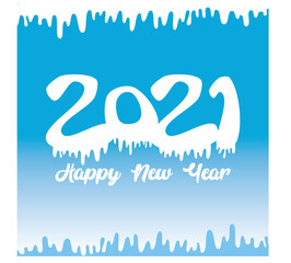 2021, happy new year, vector illustration