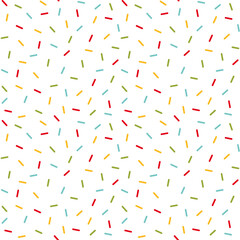 Fototapeta na wymiar Colorful sprinkles seamless pattern vector background