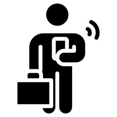 Fototapeta premium Businessman Using Phone 