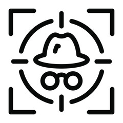 
Trendy glyph icon of system hacking, cyber crime
