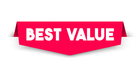 Vector Illustration Modern Red Best Value Label