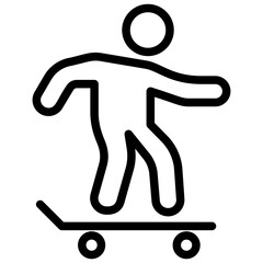 Boy Skateboarding Vector 